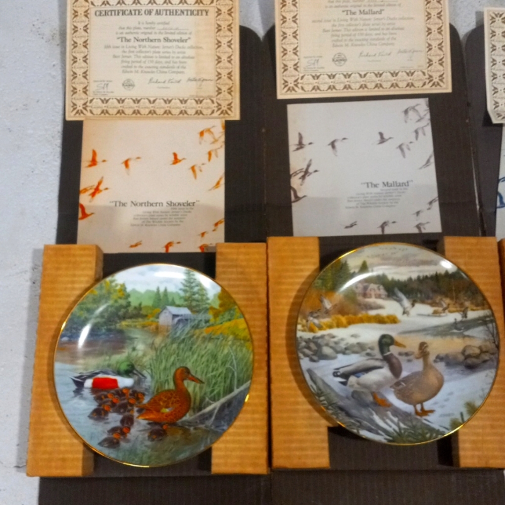 Lot of 8 vintage collectable plates by Bart Jerner.